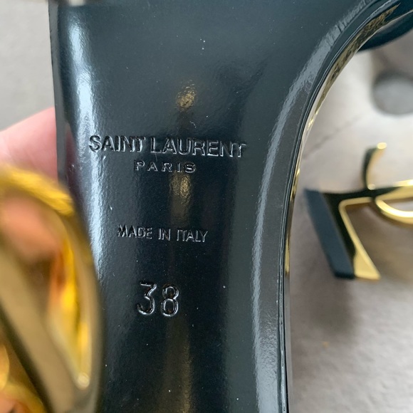 🚫SOLD🚫Saint Laurent Opyum YSL Logo-Heel Sandals - Picture 10 of 12